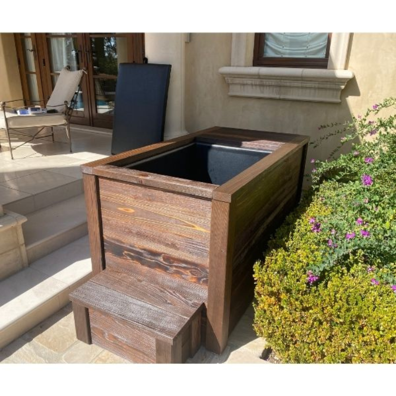 Handcrafted Redwood Cold Plunge Tub with Chiller