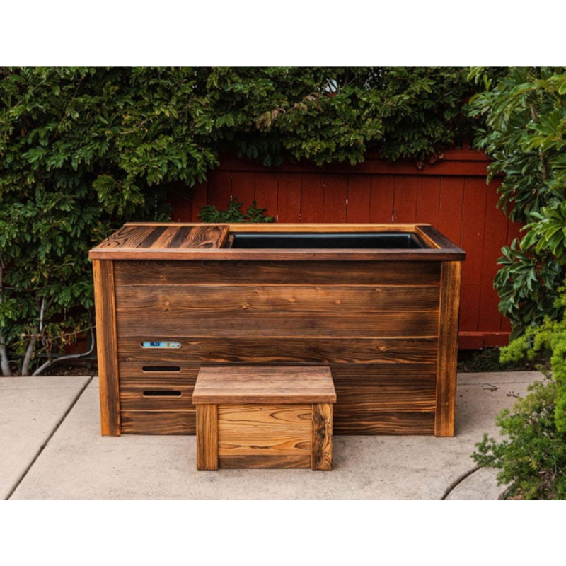 Handcrafted Redwood Cold Plunge Tub with Chiller