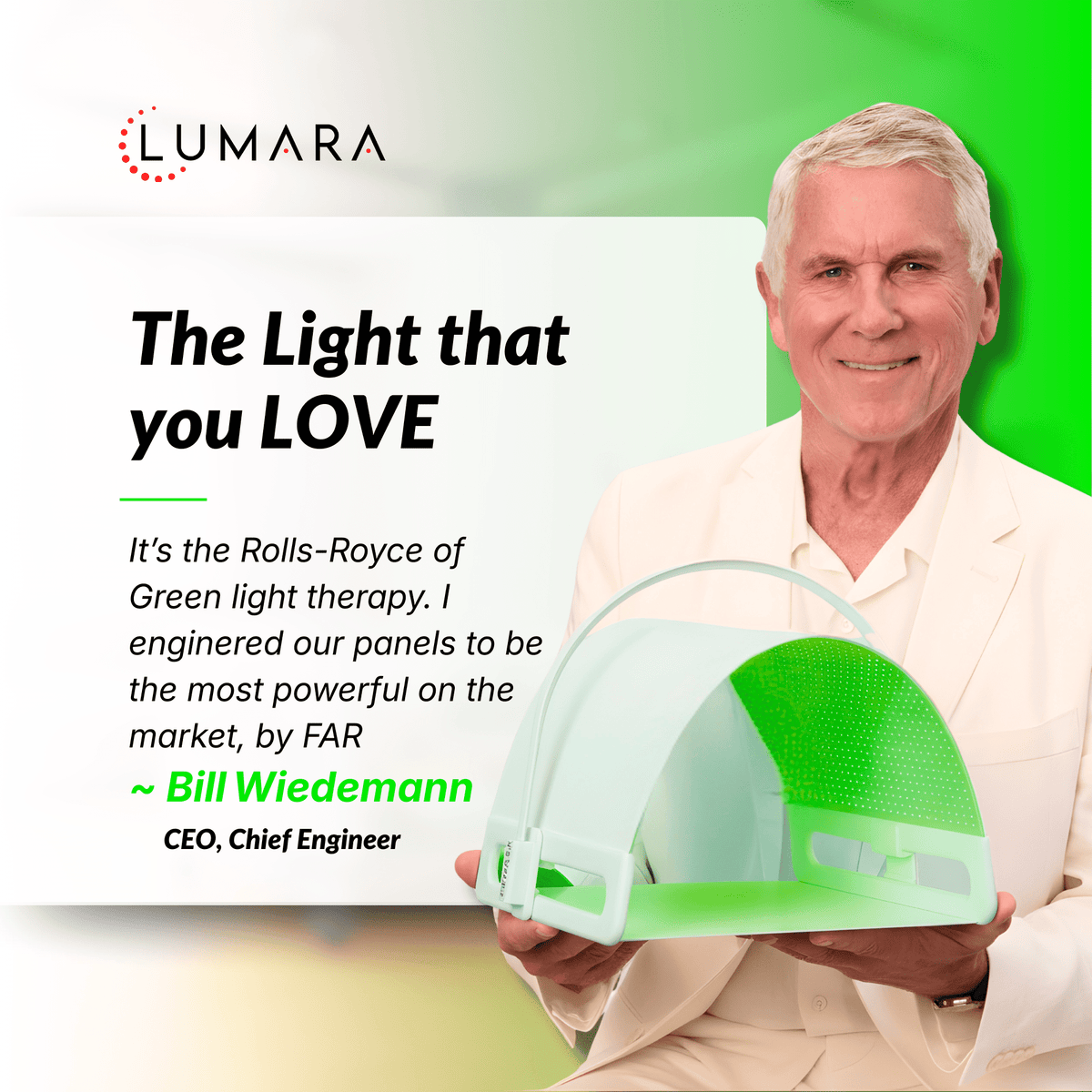 Lumara Illuminate Green V1 – Green Light Therapy Panel