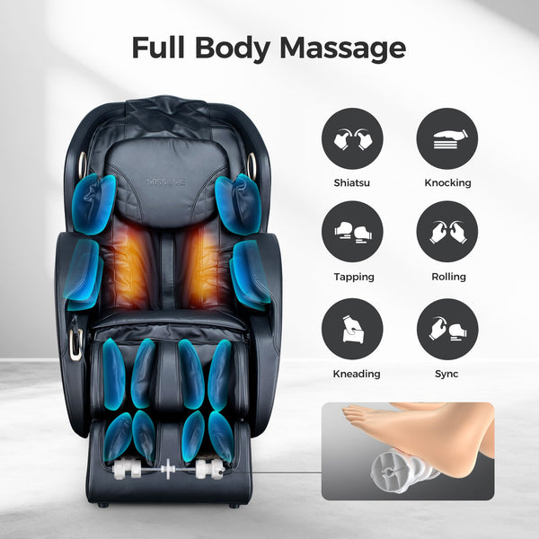 BOSSCARE 3D Zero-Gravity Full-Body Shiatsu Massage Chair