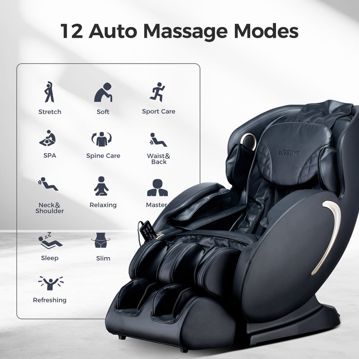 BOSSCARE 3D Zero-Gravity Full-Body Shiatsu Massage Chair