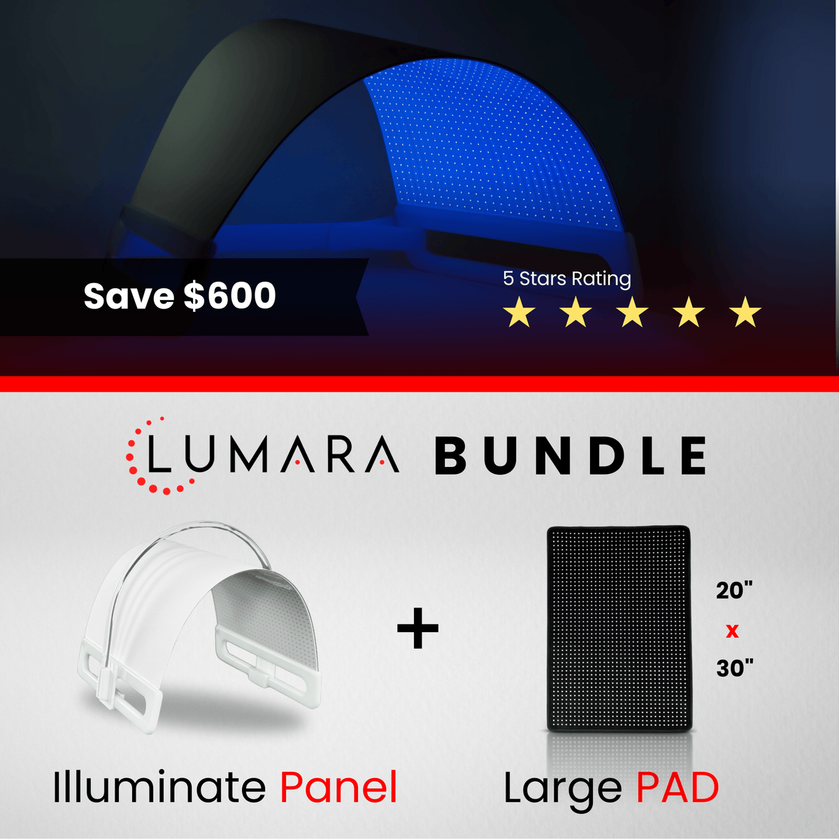 Lumara Illuminate Blue V1 |  Blue Light Therapy Panel