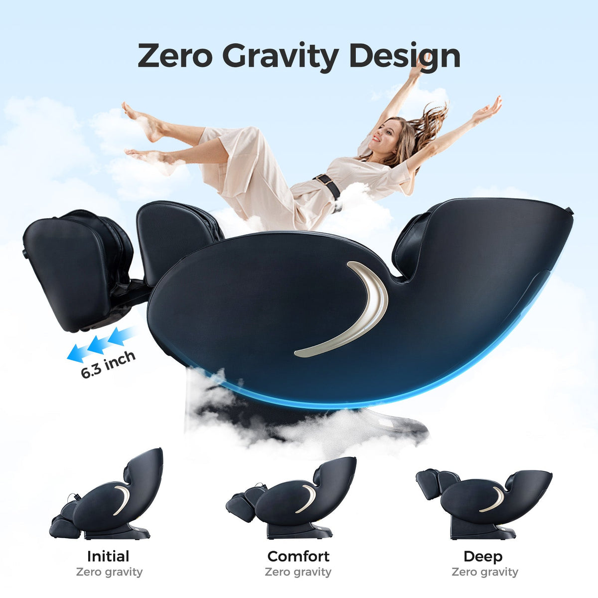 BOSSCARE 3D Zero-Gravity Full-Body Shiatsu Massage Chair