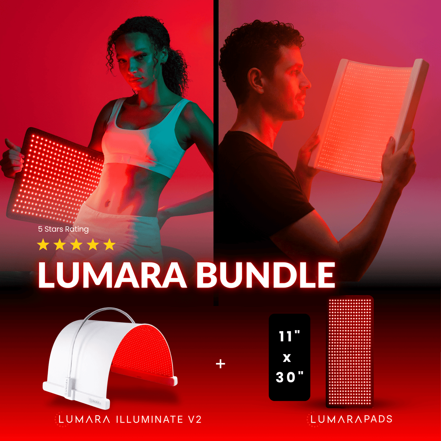 Lumara Illuminate Red V2 660nm Red Light Therapy Pane