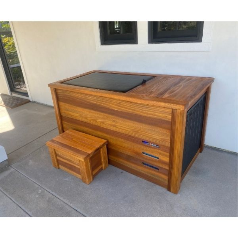 Handcrafted Redwood Cold Plunge Tub with Chiller