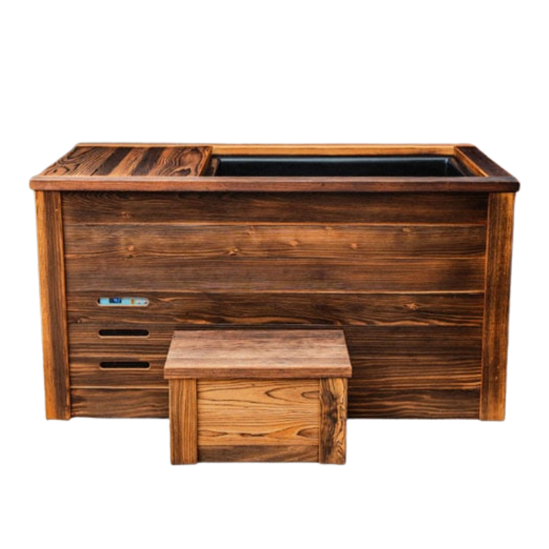 Handcrafted Redwood Cold Plunge Tub with Chiller