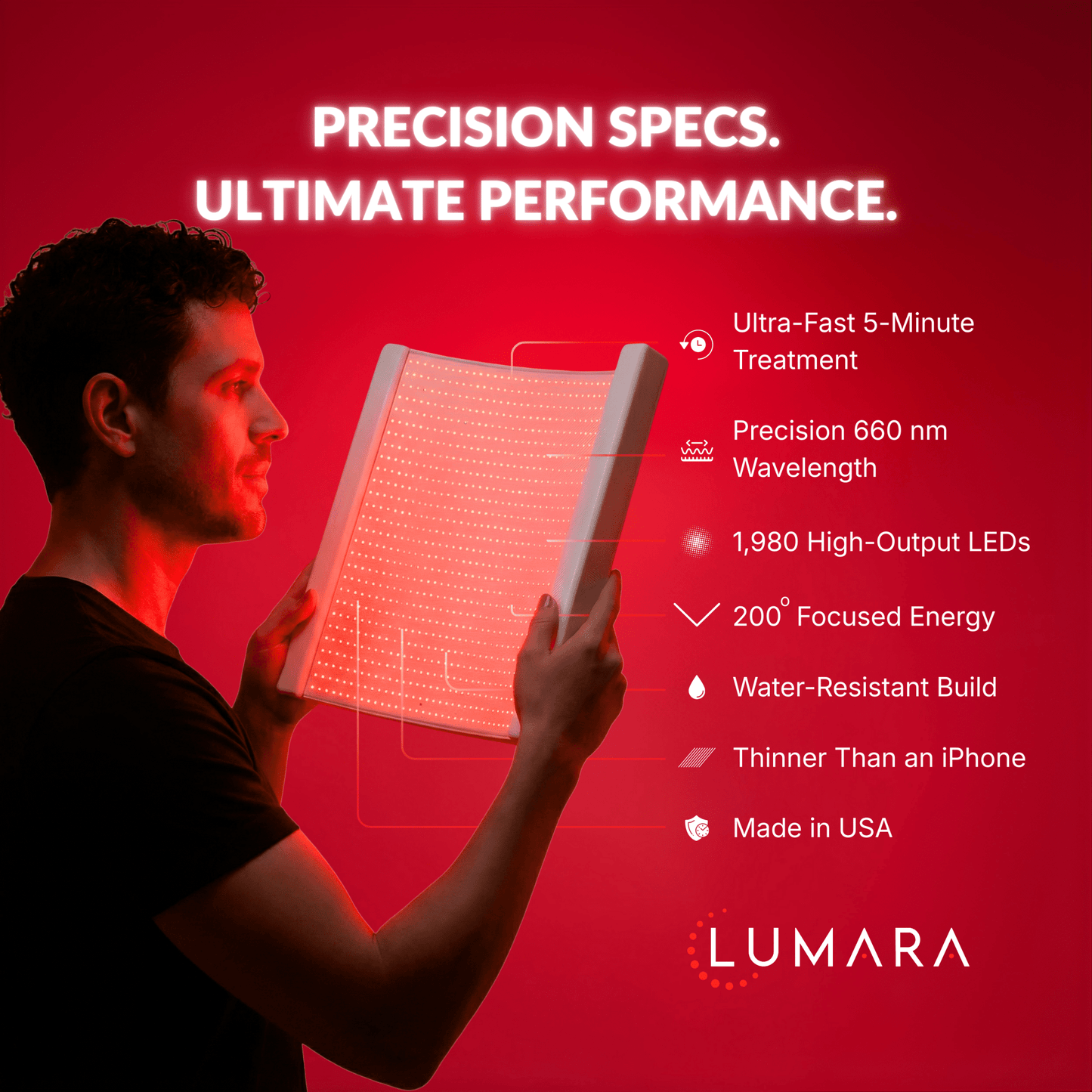 Lumara Illuminate Red V2 660nm Red Light Therapy Pane