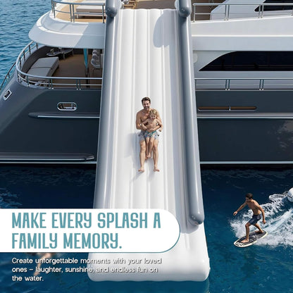 Large 16FT Commercial Inflatable Yacht Water Slide With Pump