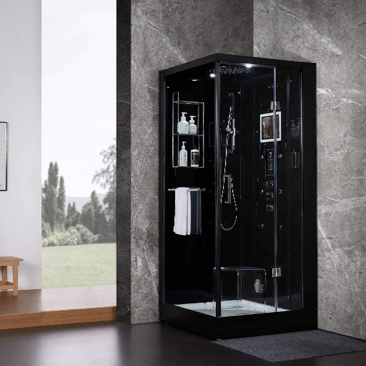 Maya Bath Platinum Arezzo 37-Inch Steam Shower with Android Tablet