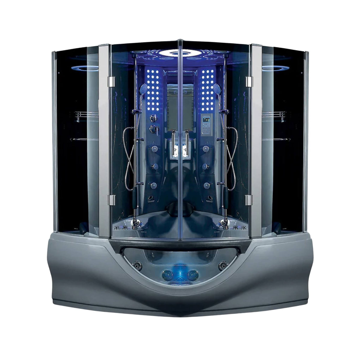 Maya Bath Valencia Corner Steam Shower with Whirlpool Jets