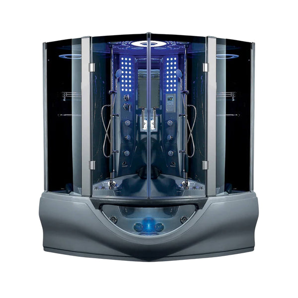 Maya Bath Valencia Corner Steam Shower with Whirlpool Jets