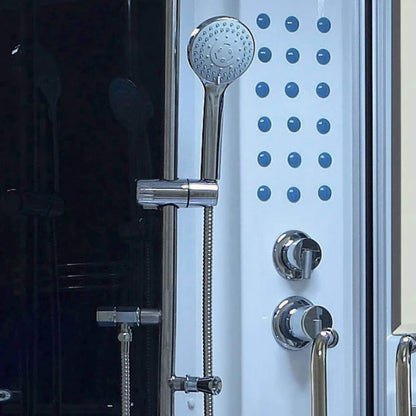 Maya Bath Valencia Corner Steam Shower with Whirlpool Jets