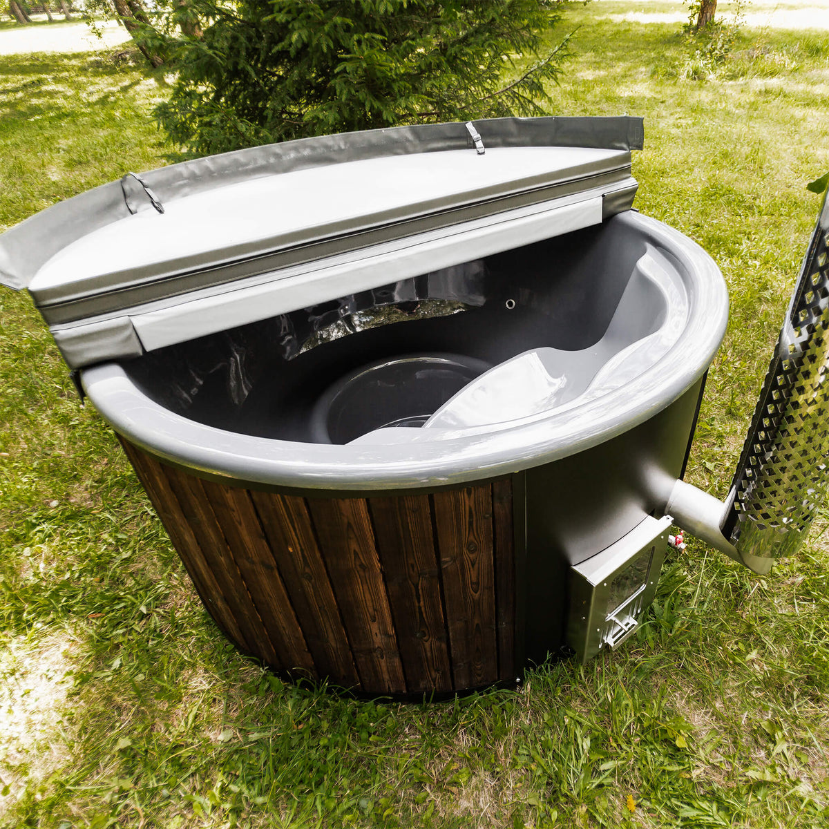4-Person ThermoWood Wood-Fired Hot Tub