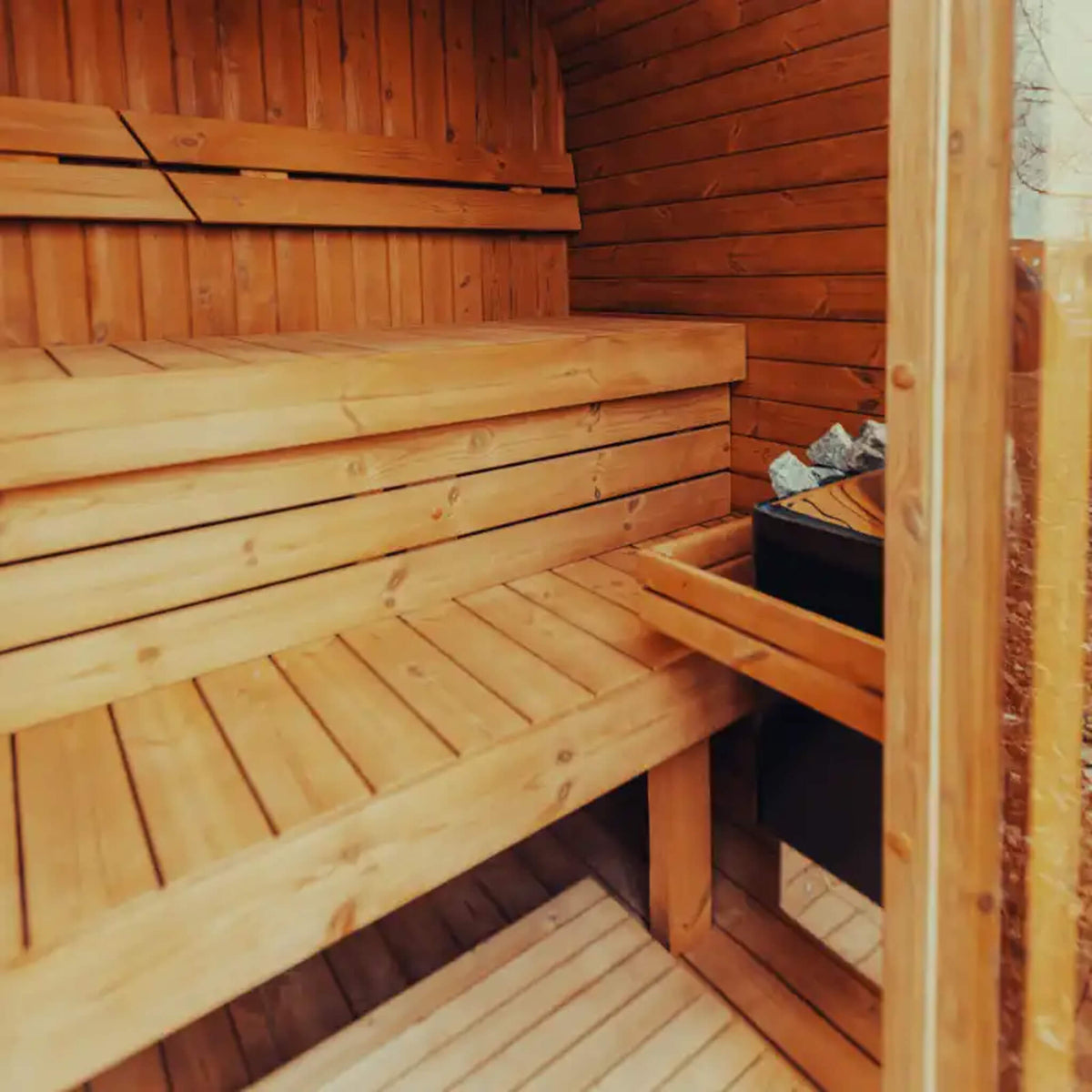 4-Person Outdoor ThermoWood Sauna Kit
