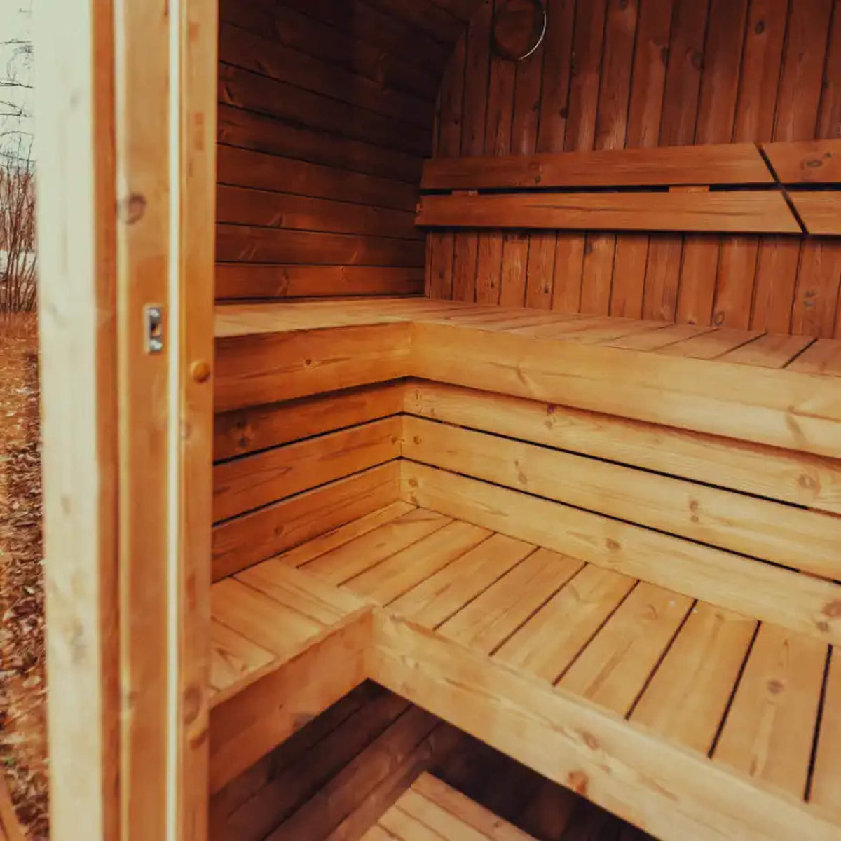4-Person Outdoor ThermoWood Sauna Kit